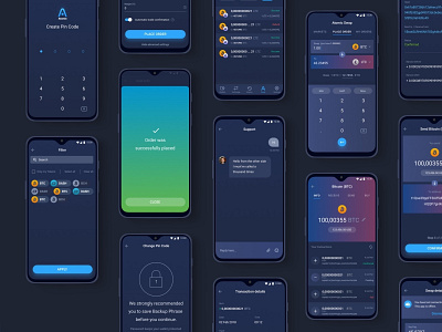 Atomic Crypto Wallet android app crypto crypto wallet interface mobile service ui ux wallet yoneg