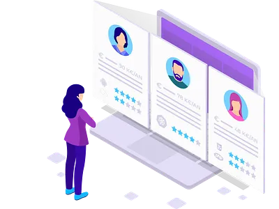 Illustration recruiter bluecoders creation design illustration illustrator recruitment ui vector