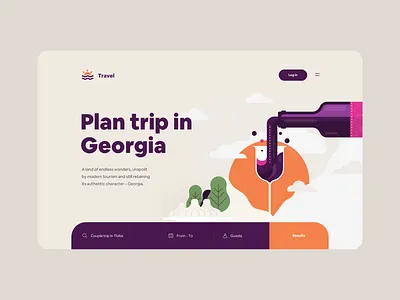 Spend your summer in Georgia 🇬🇪 app design illustration mamulashvili product spendyoursummeringeorgia tato ui ux vector web
