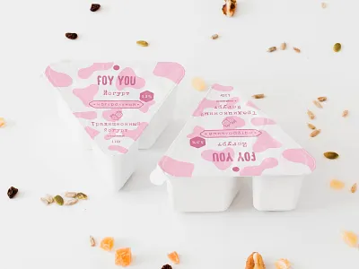 Label for natural yogurt brand branding cow design food grapgic design milk natural yogurt package package design packaging yogurt