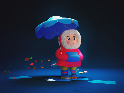 RAIN? 3d art c4d character design graphic design illustration