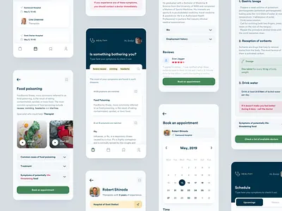 Healthy. Medical booking app app clean design ios medical medicine product startup ui ux