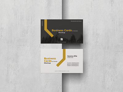 Free Business Cards On Concrete Mockup branding business card business card mockup business card mockups download font free free mockup freebie identity logo mock up mockup mockup free mockup psd mockups print psd stationery template