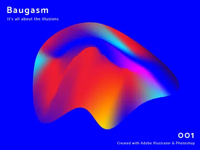 Baugasm Poster 001 abstract baugasm blue illustrator mountain poster