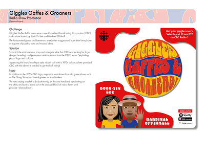 GIGGLES GAFFES & GROANERS - Brand Promotion branding ill illustration logo marketing podcasts radio typography