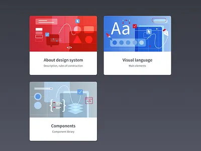 Illustrations for GUI start page colorful digital illustration it ui ui illustration vector vector illustration web design web illustration