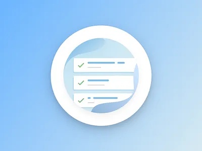 Completion blue branding checklist confirmation fluid illustration illustration design sphere task list water