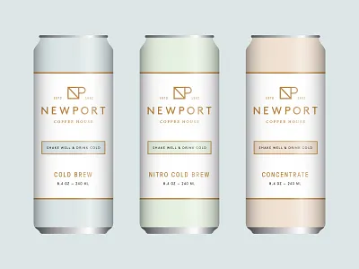 Newport Coffee House 04 branding can copper identity mockup packaging pastel