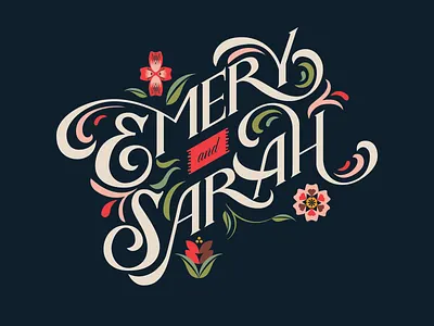 Our Wedding Typography