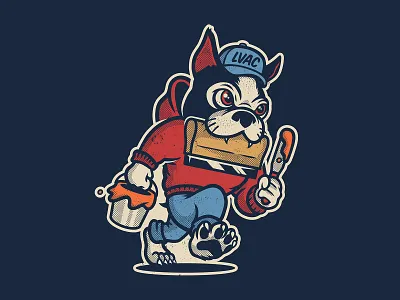 SqueeGee animal boston terrier branding character dog illustration logo mascot retro screen printing shop vintage