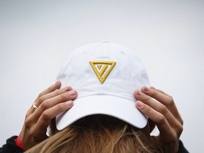 White Hat brand branding church design gold group identity logo love triangle youth youth group