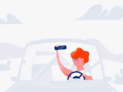 Daily driver animation character illustraion illustrator