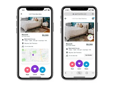 Cycling through Properties apartments design flow motion native responsive design web