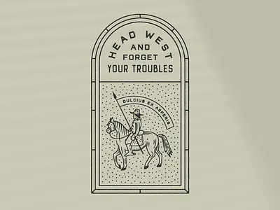 Head West design graphic horse illustration logo typogaphy typography west