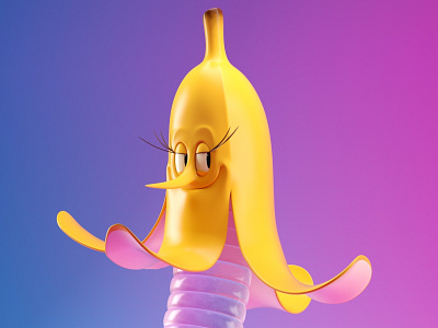 BANANA 3d c4d character food illustration octane render vector
