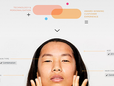 Onboard page design I'm working on beauty graphic overlay personalisation data