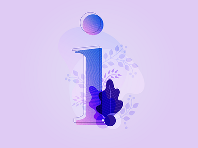 I 36daysoftype 36daysoftype i 36daysoftype i design floral flower i illustration leaf leaves letter letter i lettering typography