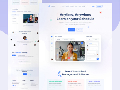 Studyces - SAAS - elearning platform Landing page application b2b clean dashboard e learning figma landing page minimal online course product design saas ui ui design uiux user interface ux design web app