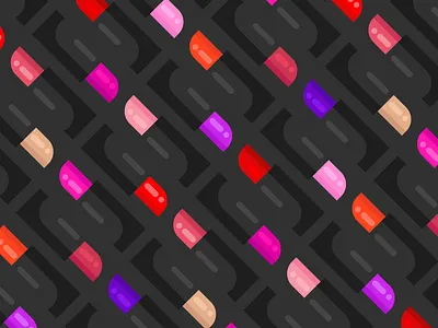 Lipstick Pattern beauty colorful drawings illustration lipstick makeup pattern vector