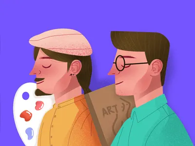 Artist and Teacher artist career design illustration man people photographer programmer teacher