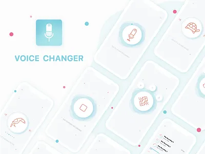 Voice Changer Mobile app app design graphic design illustration mobile app mobile design product design ui ui ux design uidesign vector voice changer