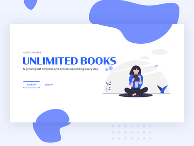 Daily UI 01 — Sign Up 001 books dailyui illustration login reading signup ui design website