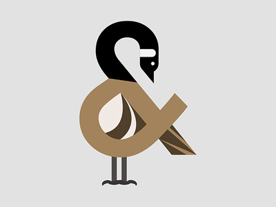 Ampersand-imal (Canada Goose) amp ampersand ampersand art animal animal illustration bird brown browns canadagoose creature design drawing goose illustration vector vector illustration