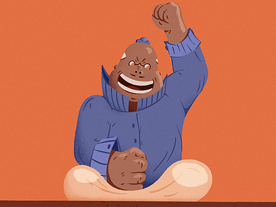 Mad Baker baking bread character design illustration sourdough