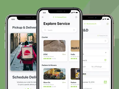Design Concept For Pickup & Delivery App app branding design designer icon illustration interface landing page layout logo typography ui uidesign ux vector web webdesign website