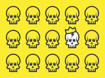 Skull Pattern crown electric icons lightning bolt pattern patterns skull vector vectorart