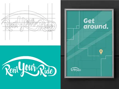 Rent Your Ride Logo brand design brand identity branding logo logodesign