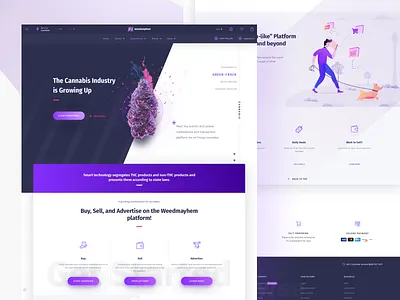 Cannabis shop app cannabis design ecommerce illustration illustrator online shop online shopping online store ui uiux user interface ux vector web website website design