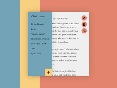 Daily UI #065: Notes Widget adobe xd cleric daily 100 dailychallenge design notebook notes ui