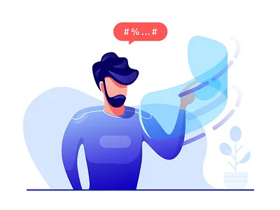 VR app design illustration ui