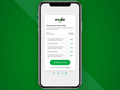 Email Reciept DailyUI Challenge clean clear daily ui dailyui download email design email receipt free donload template tutorial ui ui ux ui design uidesign vector xd xddailychallenge