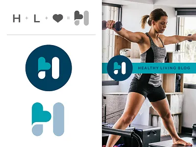 Healthy Living Logo fitness health healthy heart hospital logo mark simple logo wellness