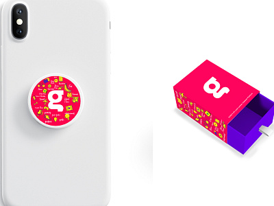 Pop Holder & Box branding design doodle flat illustration packaging vectorart