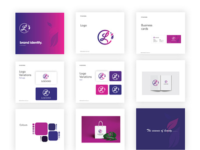Lozano Brand Identity beauty logo brand identity branding branding design fashion brand illustration logo logo design logodesign logotype