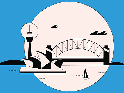 Sydney bridge harbour opera house skyline sydney