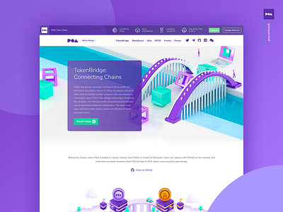 Poa Bridge Page app apple clean crypto design ethereum flat icon icons illustration ios ipad iphone logo message poa shadow typography ui ux