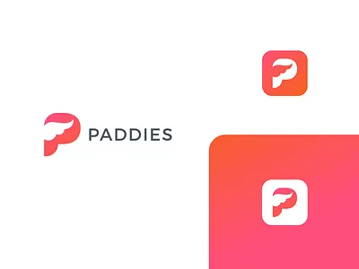 Letter P Logo brand branding creative creative agency design designer flat graphic icon letterp logo vector wings