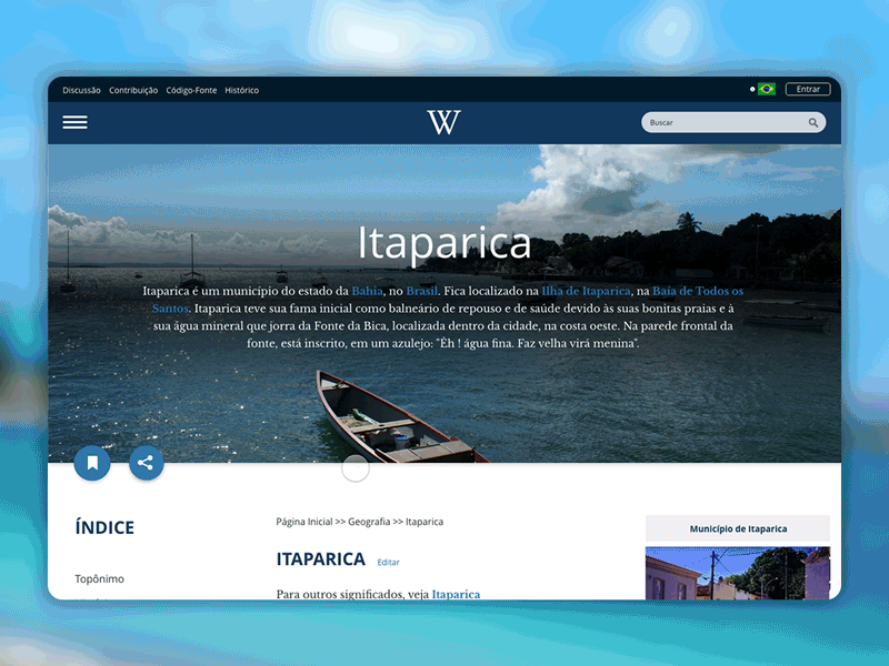 Wikipedia Share Concept animation ui ux web website