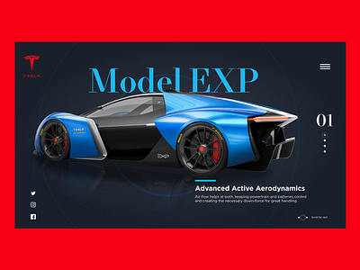 Tesla landing page concept design ui ux web website
