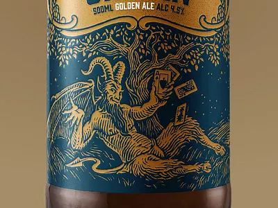 Poker Tree ace ale banner beer bottle cards devil goat horns ireland liquor oak playing cards poker tree