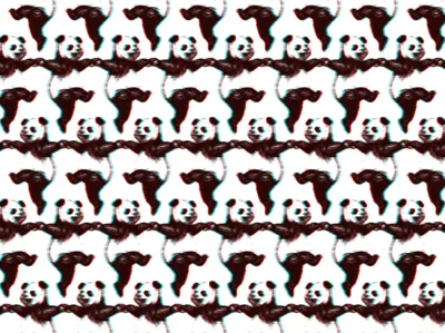 I'm Not Lazy focused handcrafted handdrawn panda penandink