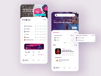 Premier League app branding design epl football icon minimal premier league sport sports design typography ui ux