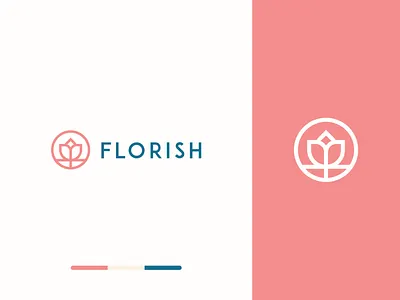 Florish 02 branding clothing elegant emblem flower geometry logo luxury negative space women