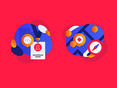 Web Illustrations contrast gradient illustrations rounded shapes vector