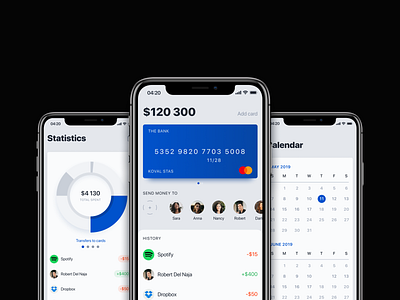 The Bank app application bank blockchain coin financial interaction interface ios minimal mobile product ui ui kit ui8 ux web