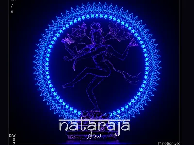 Nataraja Glow 3d artwork c4d cinema4d dance design design art glow illustration nataraja shiva vector